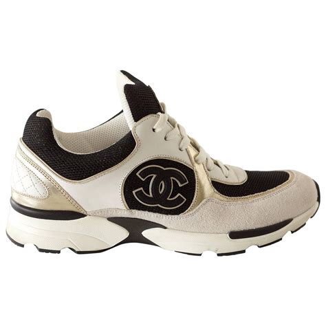 white Chanel tennis shoes